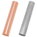 Pure Copper Rod Pure Zinc Rod 99.99% High Purity Diameter x Length φ20mm x 102mm(φ0.79" x 4.01") Solid Copper Zinc Bar for Chemical Physics Experiments Metal Processing Metal DIY Craft Hobbies(2 Pcs)