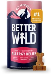 BetterWild Dog Allergy Chews, Immune and Gut Health Support for Dogs, Itchy Skin, Paw Licking and Seasonal Allergies, Probiotics, Colostrum, Omega Salmon Oil, Skin & Coat Supplement, 30 Chews