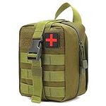 Angeer Medical Bag First Aid Bags Tactical MOLLE Pouch IFAK Package Universal EMT Emergency Multipurpose Waist Packbag (Armygreen)