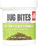 Fluval Bug Bites Fish Food, with Insect Larvae, for Bottom-Eating Fish, Sinking granulate, 1.4-2mm, 45g