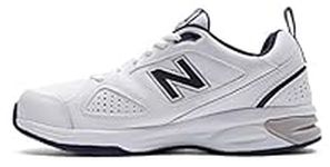 New Balance Men's 624 Fitness Shoes, White White Navy Wn4, 9.5 UK X-Wide