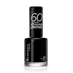 Rimmel Queen Of Tarts, 60 Seconds Super Shine Nail Polish, Black, 8 ml