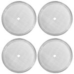 4 Pack French Press Replacement Filter Screen,Reusable Stainless Steel Mesh Filters for Universal 1000 ml / 34 oz / 8 Cup French Press Coffee Makers