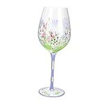 SHOWERORO Painted Flower Wine Glass