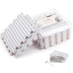 KnitIQ Double-Sided Blocking Mats for Knitting – Crochet Blocking Board and Pins with Grids in INCH & CM, 100 T-pins and Storage Bag for Needlework or Crochet - Blocking Board for Crochet - Pack of 9