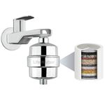 Life Harbor 15-Stage Tap Filter & Shower Filter | Modern Eco Design | Hard Water Softener for Bathroom | Fits All Taps & Showers | Removes Chlorine, Hardness & Impurities