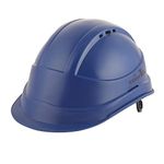 KARAM PN542 Safety Helmet for Men Industrial & Construction Helmet | Ratchet Type Adjustment | Adjustable Chin Strap, Ventilation & Side Slot for Attachment | EN Certified Hard Hat | Lamination Blue