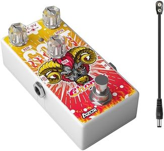 AZOR Digital Chorus Guitar Effect Pedal Classic Goat Chorus Effects Pedal with Guitar Pedal Power Cable,9V Battery Clip Converter Power Cable