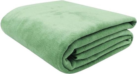ZOLLNER Manta Grande para Cama y sofá, 150x200 cm, 60% algodón, Verde Claro