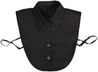 aoozleny Fake Collar Detachable Collar Blouse Half Shirts Faux False Collar for Women and Girls (Black)