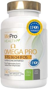 Life Pro Omega 3 Capsulas IFOS 3000mg con Vitamina E, 30-90 Tomas, 35% EPA y 25% DHA, hasta 3000mg por Dosis, Suplemento para la Salud Cardiovascular, Aceite de Pescado Puro y Destilado