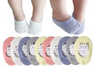 CHUNG Baby Girls Boys Grip Socks No Show Invisible Pack of 10, Solid Color / 1-3 Years