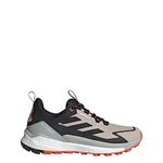 adidas Men's Terrex Free Hiker 2.0 Low Top Gore-TEX Hiking, Wonder Beige/Black/Semi Impact Orange, 8.5