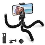 Bluetooth Selfie Stick Tripod, Fotopro 36" Cell Phone Selfie Stick Stand with Remote Remote and Removable Phone Tripod Mount, Extendable Tripod Stand for Smartphone