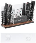 GIGIFTREE Remote Control Holder, 7-Slot TV Remote Holder Wall Mount, Universal Remote Caddy Large Size Design for Wall Table Living Room Bedroom, Black