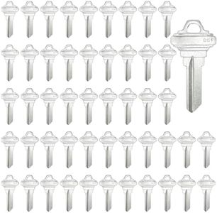 MOSCPA SC1 Key Blanks Uncut Brass Blank Keys House Key Blank 50PCS Silver