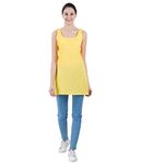 Happy Bunny 100% Pure Cotton Non-Strechable Womens Half Slip Combo Pack of 1 Lemon Yellow