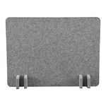 Stand Up Desk Store ReFocus Raw Noise and Distraction Reducing Freestanding Acoustic Desk Divider Mounted Privacy Panel (Castle Gray, 20.9" x 16")