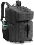 Jianyana Tactical Backpack - 45L 900D Oxford Cloth Backpack Waterproof Rucksack for Men For Outdoor Treking, Camping, Hiking, Etc.（Black）
