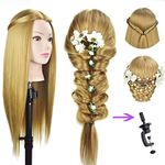 Dummy For Face Make-up Practice/Hair Dummy For Hair Styling/Hair Dummy For Hair Styling Practice/Salon Mannequin For Hairstyle Practice Golden.