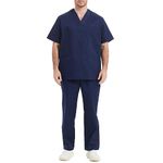 MISEMIYA - Uniforms Unisex Scrub Set – Medical Uniform with Scrub Top and Pants - Ref.8178 - Large, Navy Blue 21