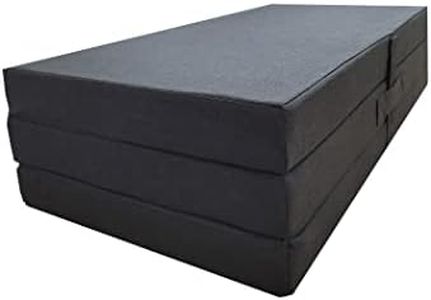 DecorQUALITY - Colchon Plegable Camper, Colchón con Espuma Plegable – para Furgonetas Camper, Cama Invitados, Camión o Caravana (Gris 120 x190 x10 cm)