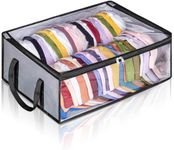 MISSLO Hat Storage for Baseball Cap, Large Hat Box Holds up to 40 Hats, Wide Hat Organizer for Closet Foldable Cap Holder Bag, Grey