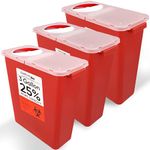 Oakridge 3 Gallon Size (Pack of 3) Needle and Syringe Disposal Container