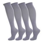 NOVAYARD 4 Pairs Compression Socks for Women and Men Support Graduated 15-20 mmHg Medias De Compresion Mujer