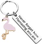 ZOLIVIE Cute Keychain-Flamingo Car 