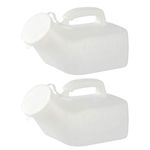 Urinals for Men Thick Firm Portable Urinal, Urine Collection for Hospital, Incontinence, Elderly, Travel Bottle and Emergency 2 Packs-1000ml