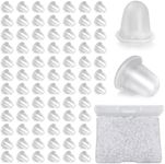 WLLHYF 1000/1200PCS Silicone Earring Backs Clear Earring Backings Soft Silicone Pierced Safety No-Irritate Hypoallergenice Earring Stoppers Replacement for Hook Earring Studs Hoops (1200pcs)