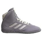 adidas Men's Mat Wizard 4 Wrestling Shoe, Glory Grey/White/Gold, 11.5