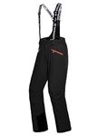 fit space Women's Ski Pants Insulated Snow Rain Bib Stretch Waterproof Windproof for Winter Outdoor Cross-Country (Black,Small)
