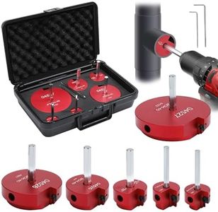 Houseables PVC Fitting Saver, PVC Reamer, Hub Saver, Pipe Reamer, Socket, Plastic Pipe Fitting Tool, Plumbing Tools, ABS, CPVC, Toilet Flange, Hub, Removal, Drill Kit, 3/4, 1, 1-1/2, 2, 3, 4, 6PC Set