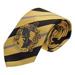 Bioworld Premium Harry Potter Tie Striped House Crest Necktie Neckwear (Hufflepuff)