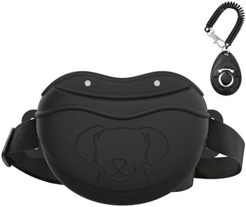 AWINNER Dog Treat Pouch - Premium Silicone - Upgrade 4 Strong Magnets Enhanced Magnetic Closure, Adjustable Waist Belt - Ideal for Puppy Training and Outdoor Walks (Black)