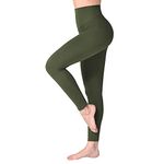 SINOPHANT High Waisted Leggings for Women, Buttery Soft Elastic Opaque Tummy Control Leggings, Plus Size Workout Gym Yoga(ArmyGreen1,XXL)