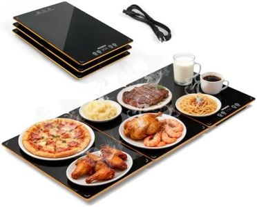 NITOWOLF Electric Warming Tray, 32" x 15" Modular Warming Mat for Food, Tempered Glass Surface, Food Warmers for Parties Buffet