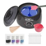 XWXO Waxing Kit for Hair Removal,Premium Wax Machine,Digital Wax Kit for Professional With with Easy-Clean Silicone Wax Pot,at Homen Wax Heater for Nose,Eyebrow and Full Body Hot Waxing Kit (Black)