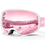 RIOROO Ski Goggles Snowboard Goggles for Men Women Adults Youth,Over Glasses OTG/UV Protection/Anti-fog/Wide Vision