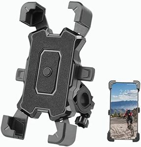 Bike Phone Holder Mount, Adjustable Phone Mount Bicycle Motorcycle Phone Holder Mount - 360° Rotatable Anti-Shake Super Compatible with iPhone 14/13/ 11/12/ X Series and More 4.7"- 6.8" Smartphones