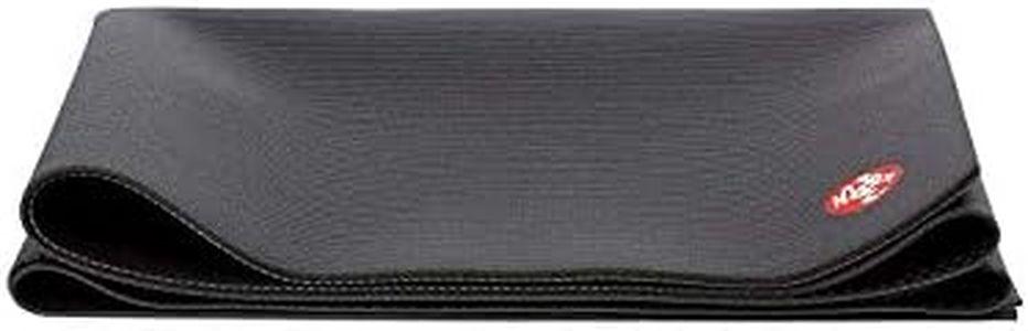 Manduka Pro Travel Tapis de Yoga de Voyage 2,5 mm d'épaisseur, léger, antidérapant, Non Toxique, respectueux de l'environnement – 180 cm Black