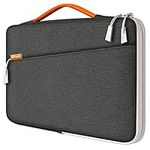 JETech Laptop Sleeve for 13.3-Inch MacBook Air/Pro, 14-Inch MacBook Pro 2021 M1, 13-13.6 Inch Notebook, Waterproof with Portable Handle and Accessory Pocket (Dark Grey)