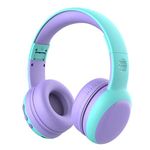 gorsun bluetooth kids headphones with 85dB limited Volume, Children's Wireless Bluetooth Headphones, Foldable bluetooth Stereo over-Ear kids headsets - Purple New Version