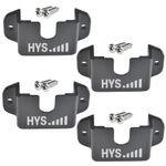 HYS Universal Ham CB Radio/All HT’s Microphone Hanger with Belt Clip/Universal Round Knob, Walkie Talkies/Marine Radio Back Belt Clip Holder Mount for Anytone Midland Icom Kenwood Yaesu (Black-4pcs)