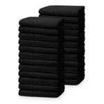 Avalon Towels Bleach Proof Salon Towels - 24 Pack Black Bleach Safe Hair Towels Cotton Spa Towels - Best Bleach Resistant Soft Salon Towel 16x27 inches Hair Drying Towel Cotton Salon Towel Hand Towel