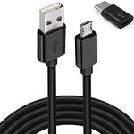 Replacement Micro USB Charger and Data Transfer Cord Compatible with Kindle, Paperwhite, Fire, Fire Tablet HD, E-Reader, Voyage, Oasis, Touch, Keyboard (6.6FT)