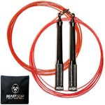 Beast Rope by Beast Gear – Speed Skipping Rope for Fitness, Conditioning & Fat Loss. Ideal for Crossfit, Boxing, MMA, HIIT, Interval Training & Double Unders (Beast Rope Fire)