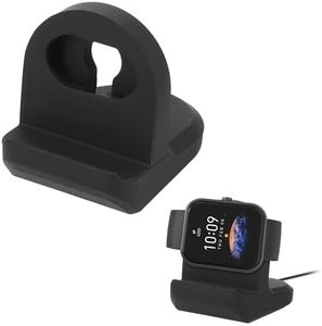 kwmobile Support Compatible avec Huami Amazfit GTR Mini/Bip 3 / Bip 3 Pro/Bip 5 / GTS 4 Mini Support Montre connectée - Support de Chargeur en Silicone - Noir